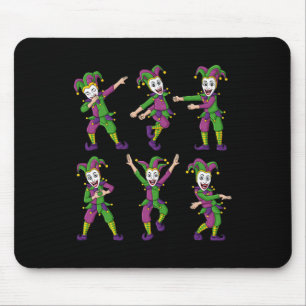 Tanzende Joker Mardi Gras Fun Boys Girls Kinder Mousepad