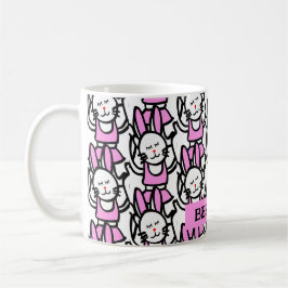 Tanzende Kaninchen-Tasse, Personalisiertes Muttert Kaffeetasse