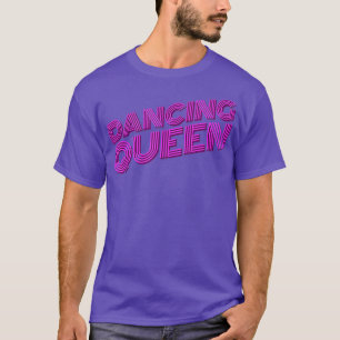 Tanzende Königin 70er Disco Retro Schrift T-Shirt