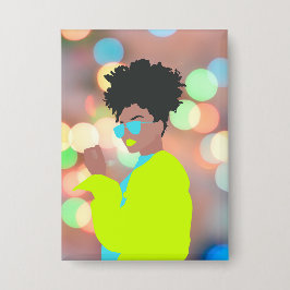 Tanzende Königin. Button