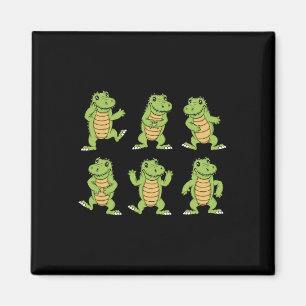 Tanzende Krokodile Kinder Alligator Lover Men Croc Magnet