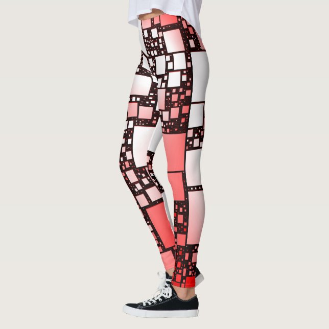 Tanzende Leggings auf dem Roten und dem Weißen Pla (Links)