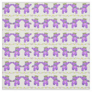 Tanzende lila Bären Prinzessin-Teddy Stoff