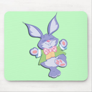 Tanzende lila Osterhasen-Minze Mousepad