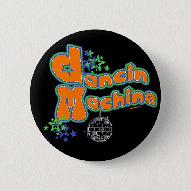 Tanzende-Maschine-Knopf Button (Vorderseite)