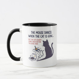 Tanzende Maus und Plattenspieler Illustration | Hu Tasse