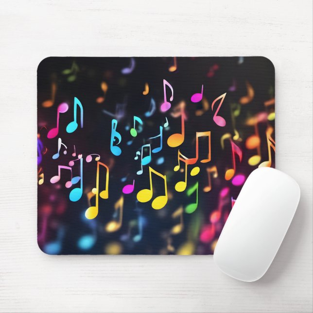 Tanzende Musiknoten Mousepad (Mit Mouse)