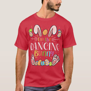 Tanzende Ostern passende Familienparty-Hasen-Gesic T-Shirt
