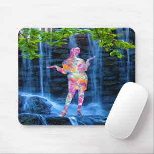 Tanzende Person mit Natur-Mauspad Mousepad