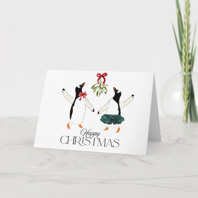 Tanzende Pinguine Weihnachten (Vorderseite)