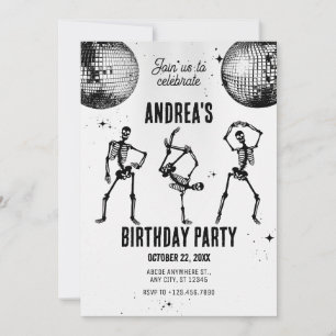 tanzende Schädel-Disco-Party Einladung