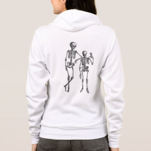 Tanzende Skelette Illustration Frau Hoodie