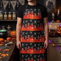 Tanzende Skelette in Flammen für Halloween