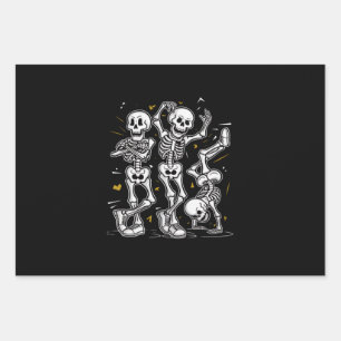 Tanzende Skelette Tanz Challenge Halloween  Geschenkpapier Set