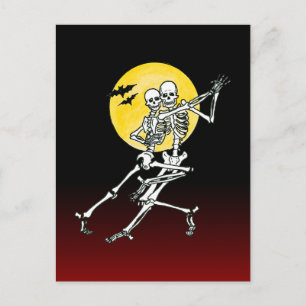 Tanzende Skelette tanzende Skelette Postkarte