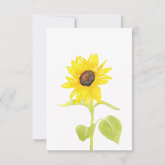 "Tanzende Sonnenblume" Mitteilungskarte (Vorderseite)