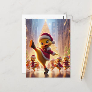 Tanzende Weihnachtsherzen Postkarte