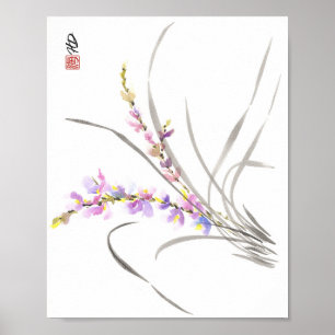 Tanzende Wilde Orchidee Poster