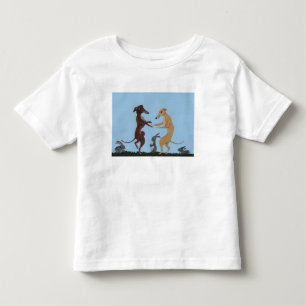 Tanzende Windhunde und Hasenfreunde T-Shirt