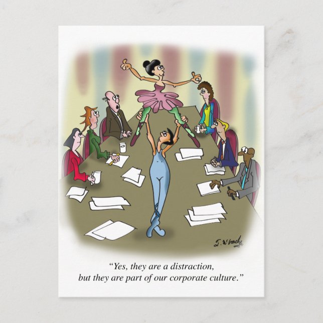 Tanzender Cartoon 9386 Postkarte (Vorderseite)