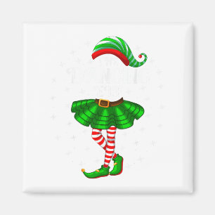 Tanzender Elf Weihnachten Familie Passende Frauen Magnet
