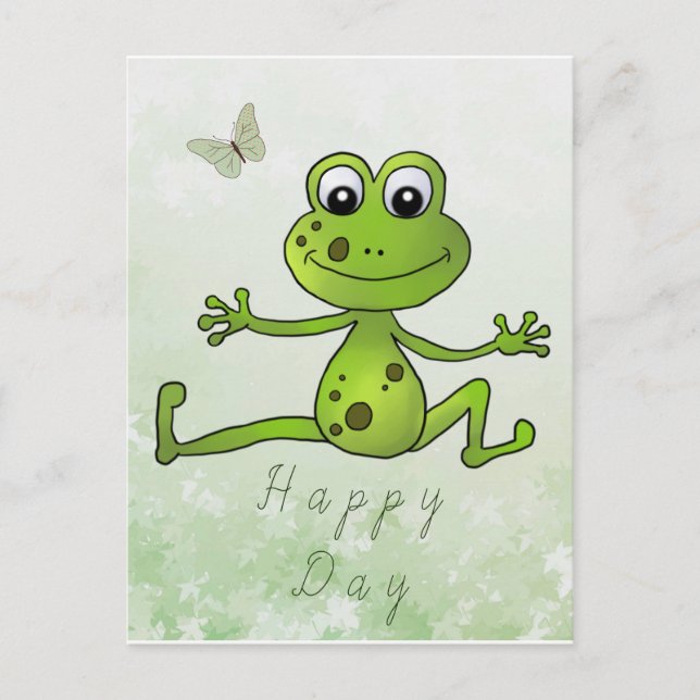tanzender Frosch  Postkarte (Vorderseite)