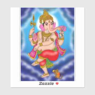 Tanzender Ganesha-Aufkleber Aufkleber