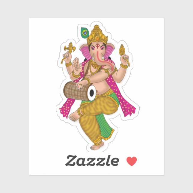 Tanzender Ganesha-Aufkleber Aufkleber (Blatt)