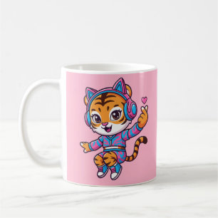 Tanzender K-Pop-Tiger Kaffeetasse
