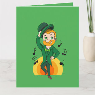 Tanzender Kobold, St. Patrick's Day Cartoon Karte