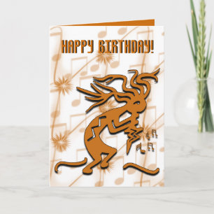 Tanzender Kokopelli Musiker Alles Gute zum Geburts Karte