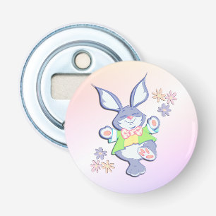 Tanzender lila Osterhase Flaschenöffner