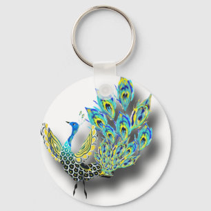 Tanzender Pfau Schlüsselanhänger