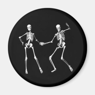 Tanzender Retro Skelett-Magnet Magnet
