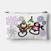 Tanzender Schneemann und Schneefrau