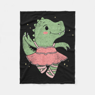 Tanzender T-Rex Dinosaurier Llerina für Llet Tänze Fleecedecke