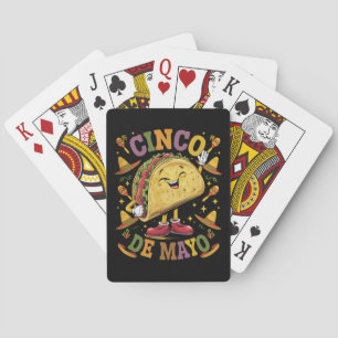 Tanzender Taco Lustiger Cinco De Mayo Fiesta-Party Spielkarten