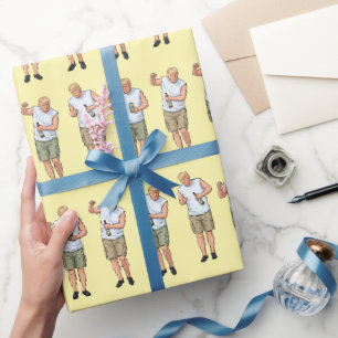Tanzender Trump-Bier-MAGA-Toast-Feier Geschenkpapier