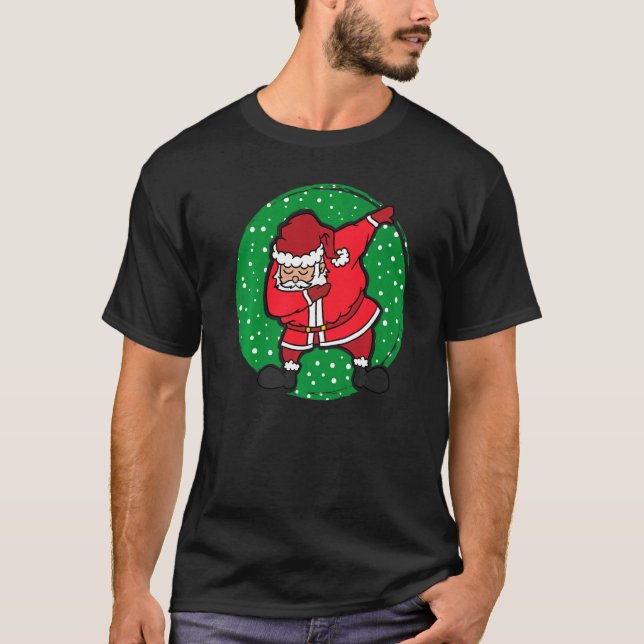 Tanzender Weihnachtsmann Dab Heiligabend Weihnacht T-Shirt (Vorderseite)
