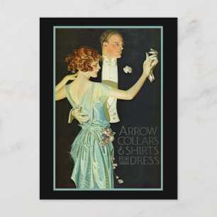 Tanzendes Paar Arrow-Shirt-Werbung Postkarte