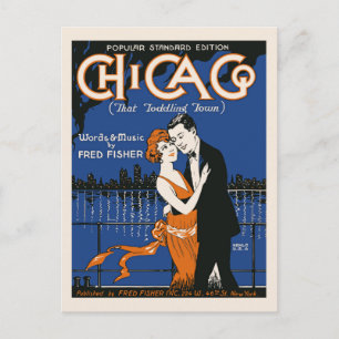 Tanzendes Paar im Stil der 1920er Jahre, Chicago-M Postkarte
