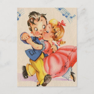 Tanzendes Paar Postkarte
