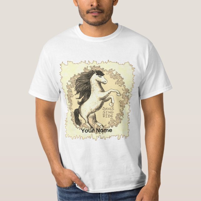 Tanzendes Pferd  T-Shirt (Vorderseite)