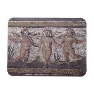 Tanzendes putti drei begleitet von einem Spielen Magnet
