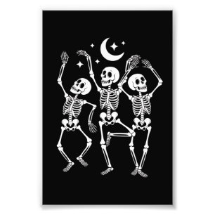 Tanzendes Skelett Frohes Halloween Herbst Schädel  Fotodruck