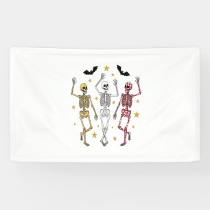 Tanzendes Skelett Halloween Banner