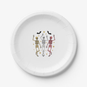 Tanzendes Skelett Halloween Pappteller