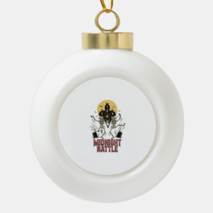 Tanzendes Skelett Halloween Verfluchtes Herrenhaus Keramik Kugel-Ornament