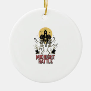 Tanzendes Skelett Halloween Verfluchtes Herrenhaus Keramik Ornament