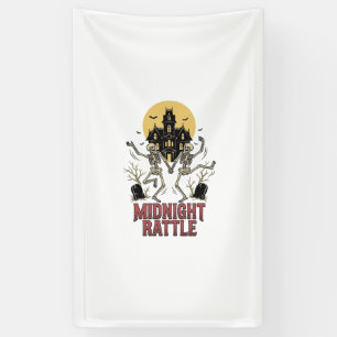 Tanzendes Skelett Halloween Verlassenes Herrenhaus Banner